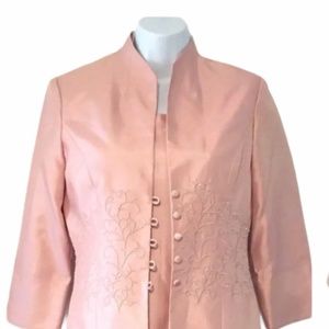 Jessica Howard Petites Womens Dress Sz 4 Pink Jacket & Dress Formal Wedding PX18
